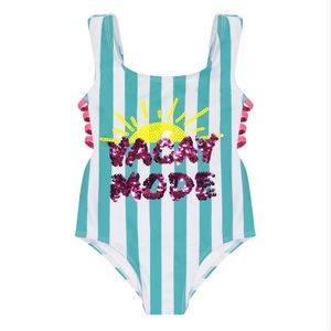 🏖☀️💗NWT Andy & Even VACAY MODE sparkly swimsuit one piece 💗☀️🏖